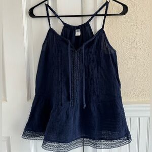 Old Navy Blue Lacy Tank